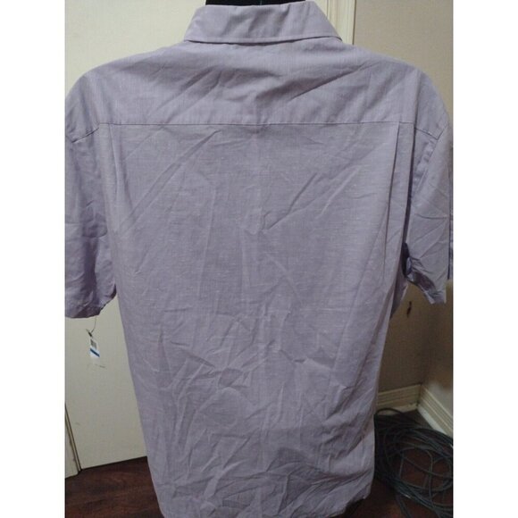 Van Heusen Shirt Mens 17-17.5 2XL Classic Fit AiR Cooling Purple Button Up NWT - Picture 6 of 10